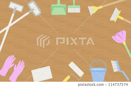 Cleaning tool frame_flooring background Cleaning tool frame_flooring background 114737574