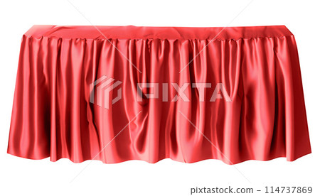 Abstract smooth elegant fabric. Silk texture of soft background. Flowing waves textile. 114737869