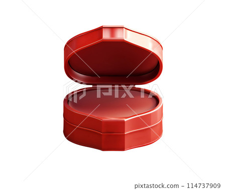 Open empty jewelry box mockup. Template for bijouterie sale advertisement. AI Generative 114737909