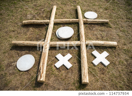 Lawn game and sign giant Tic Tac Toe for outdoor or wedding fun Lawn game and sign giant Tic Tac Toe for outdoor or wedding fun 114737934