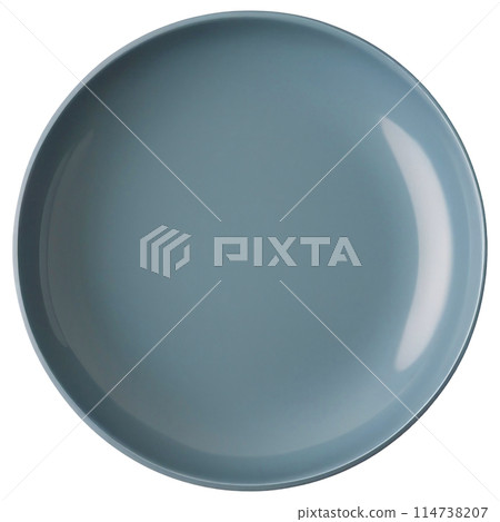 Top view of empty plate isolated on background. Dish cut out. Top view of empty plate isolated on background. Dish cut out. 114738207