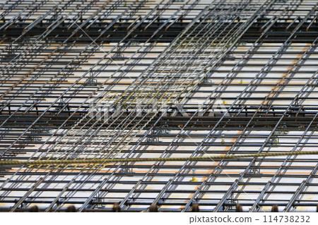Construction work - Slab reinforcement status image Construction work - Slab reinforcement status image 114738232