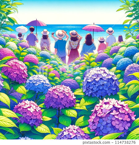 海灘上的繡球花 海灘上的繡球花 114738276