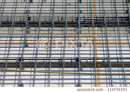 Construction work - Slab reinforcement status image Construction work - Slab reinforcement status image 114738303