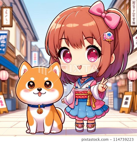 A Kyoto date with a chibi idol and a Shiba Inu 114739223