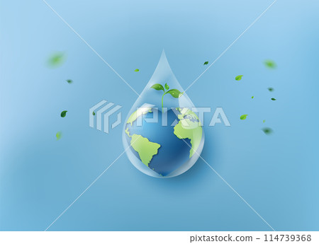 concept of ecology and world water day . 114739368