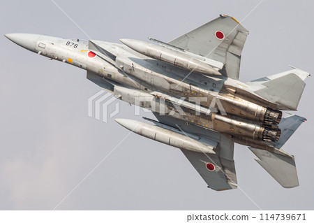 fighter jet flying in the blue sky fighter jet flying in the blue sky 114739671