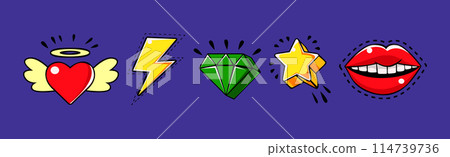 Bright Comic Style Object and Item Vector Set 114739736