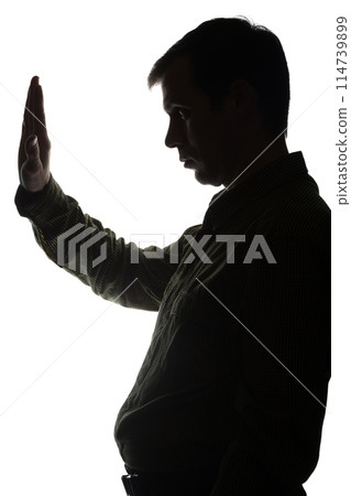Portrait of a young man, side view Portrait of a young man, side view 114739899