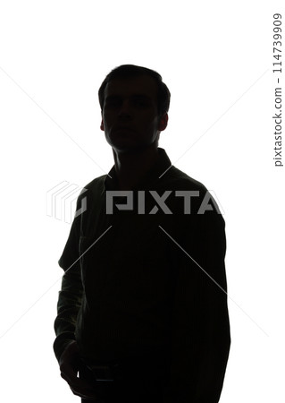 Portrait of a young man, front view Portrait of a young man, front view 114739909