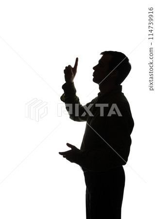 Portrait of a young man, side view Portrait of a young man, side view 114739916