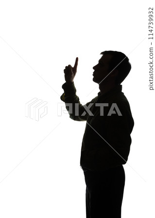 Portrait of a young man, side view Portrait of a young man, side view 114739932
