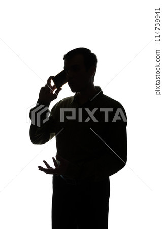 Portrait of a young man, side view 114739941