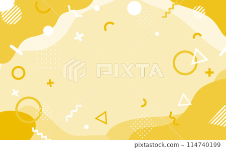 Memphis geometric background yellow Memphis geometric background yellow 114740199