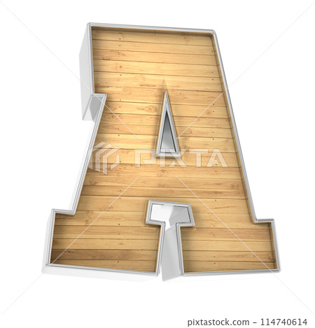 Font Wood 3D Render 114740614