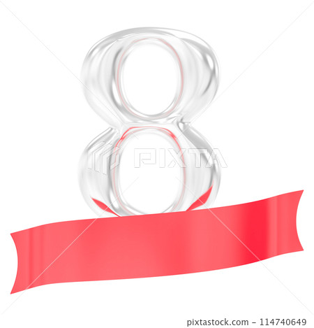 Happy Anniversary Number Rend With Silver 3D Render 114740649