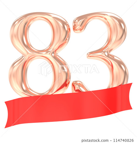 Happy Anniversary Number 3D Render 114740826