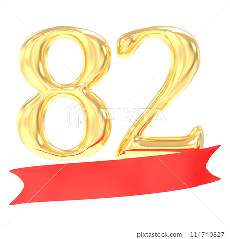 Happy Anniversary Number 3D Render 114740827