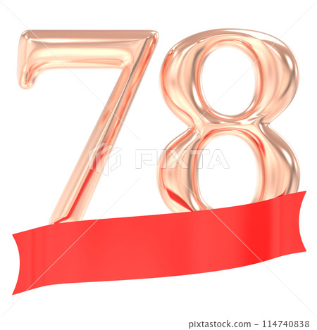 Happy Anniversary Number 3D Render 114740838