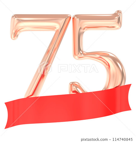Happy Anniversary Number 3D Render 114740845