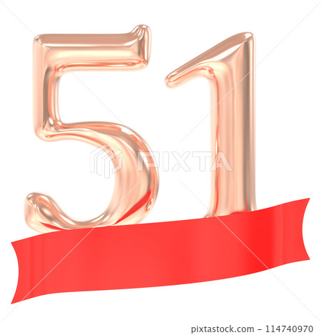 Happy Anniversary Number 3D Render 114740970