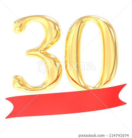 Happy Anniversary Number 3D Render Happy Anniversary Number 3D Render 114741074