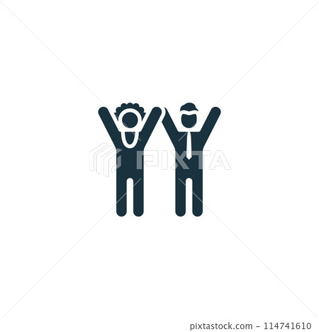 Diversity And Inclusion icon. Monochrome simple Social Responsibility icon for templates, web design and infographics 114741610
