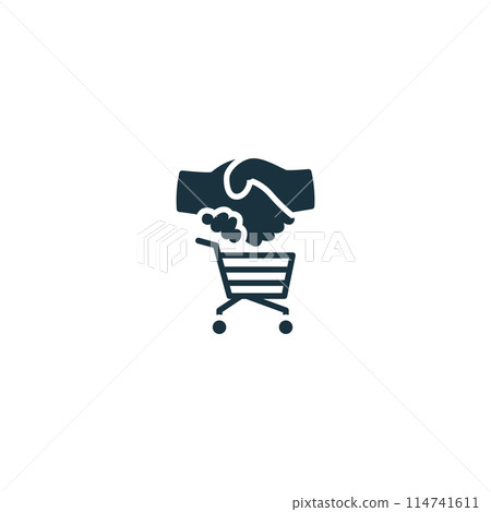 Fair Trade icon. Monochrome simple Social Responsibility icon for templates, web design and infographics Fair Trade icon. Monochrome simple Social Responsibility icon for templates, web design and infographics 114741611