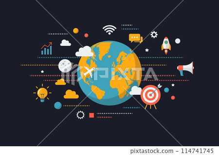 Global vector design of digital business 114741745