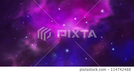 Space vector background with realistic nebula and shining stars 114742488