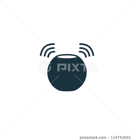 Homepod icon. Monochrome simple Virtual Assistant icon for templates, web design and infographics Homepod icon. Monochrome simple Virtual Assistant icon for templates, web design and infographics 114742691