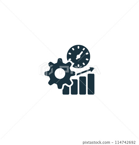 Performance Management icon. Monochrome simple Virtual Assistant icon for templates, web design and infographics 114742692