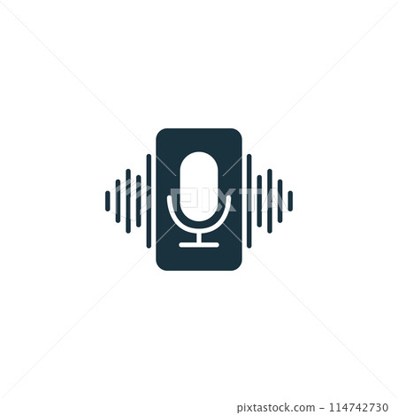 Voice Assistant icon. Monochrome simple Virtual Assistant icon for templates, web design and infographics 114742730