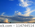 Natural background concept: Sunset blue sky and clouds background 114744514