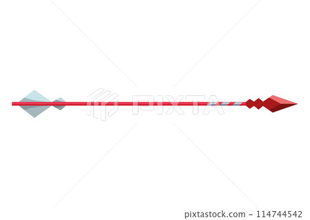 Medieval arrow. Fighting decorative cartoon arrows Design element for poster, label or sign on menu. Color vintage symbols 114744542