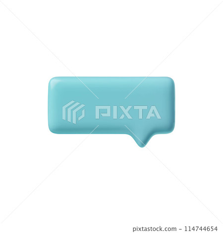 Turquoise 3D speech bubble icon vector illustration Turquoise 3D speech bubble icon vector illustration 114744654