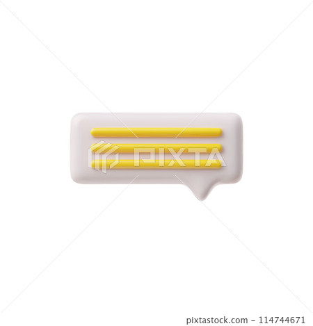 3D speech bubble icon vector illustration 3D speech bubble icon vector illustration 114744671