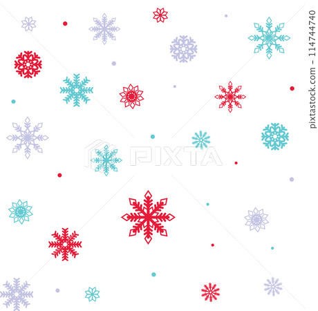 Snowflakes seamless pattern 114744740