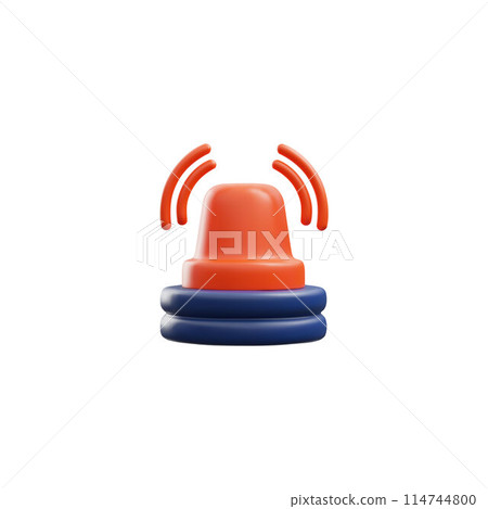Illustration of an ambulance alarm system with realistic 3D siren on a white background Illustration of an ambulance alarm system with realistic 3D siren on a white background 114744800