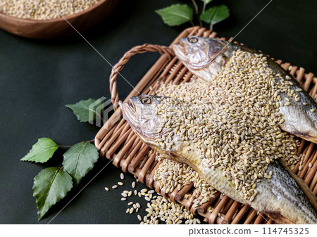 South korea food. dried yellow corvina South korea food. dried yellow corvina 114745325