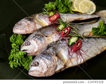 South korea food. dried yellow corvina South korea food. dried yellow corvina 114745326