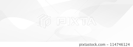White background. Abstract clear wallpaper. Neutral gradient waves. Simple light template for banner or poster. Wide modern texture with smooth effect. Vector illustration White background. Abstract clear wallpaper. Neutral gradient waves. Simple light template for banner or poster. Wide modern texture with smooth effect. Vector illustration 114746124