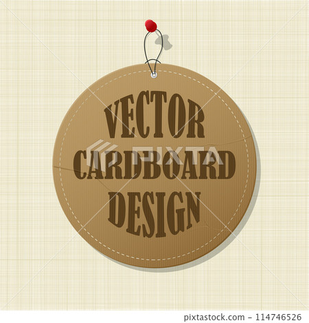 Vector cardboard label 114746526