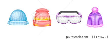 Winter Clothes and Warm Outerwear as Protection Against Cold Weather Vector Set Winter Clothes and Warm Outerwear as Protection Against Cold Weather Vector Set 114746721
