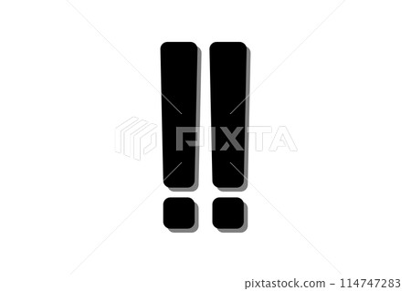 Two simple exclamation marks, black Two simple exclamation marks, black 114747283