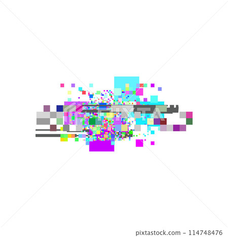 Vectors of glitch effect, screen error and no signal. Isolated background. Vectors of glitch effect, screen error and no signal. Isolated background. 114748476