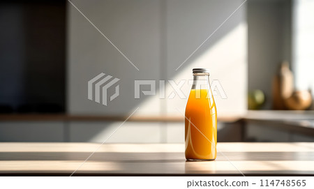 Revitalize with freshly squeezed orange juice in a bottle. 114748565
