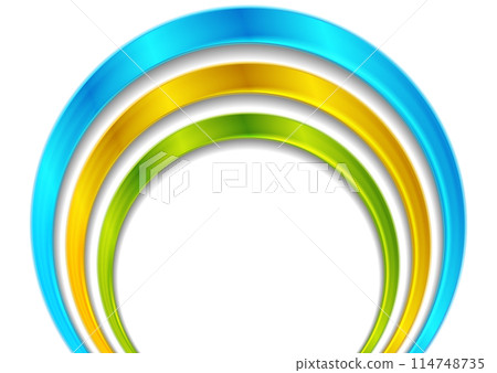 Colorful arches frame abstract concept geometric background 114748735