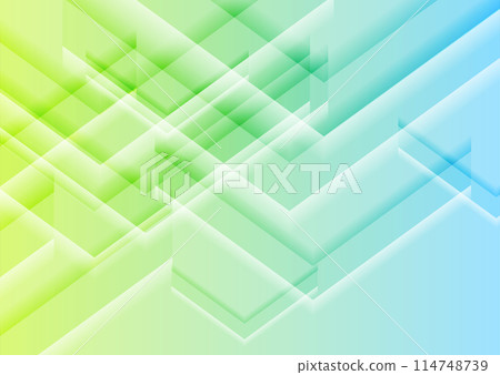 Blue and green minimal glossy stripes abstract tech background 114748739