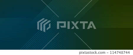 Blue green minimal lines abstract futuristic tech background 114748744